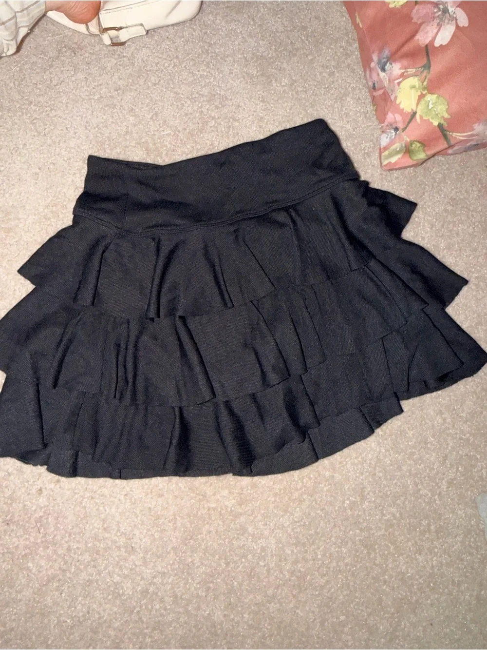 Target Black Tiered Ruffle Mini Skirt